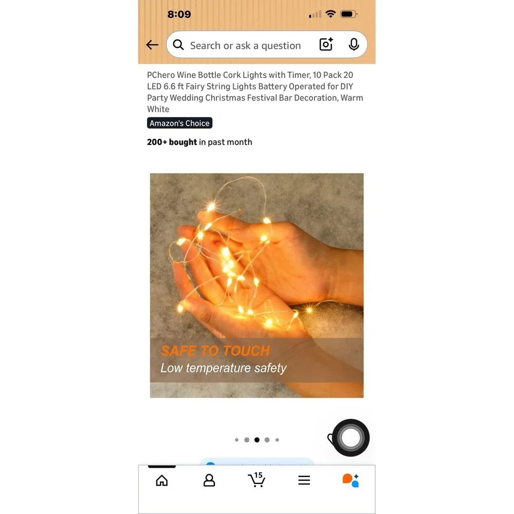 Wine Bottle Cork Lights with Timer, 10 Pack 20 LED 6.6 ft Fairy‎ String Lights